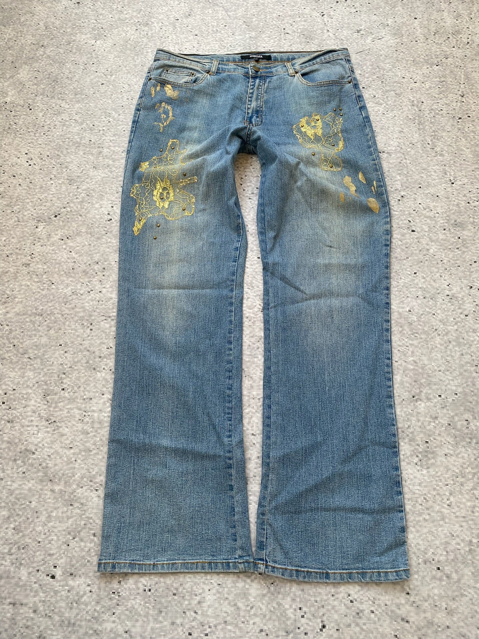 Tuscan style y2k low waisted bootcut jeans