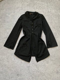 Vintage 90's Y2K Cop copine black grey stripes jacket pockets funky sleeves