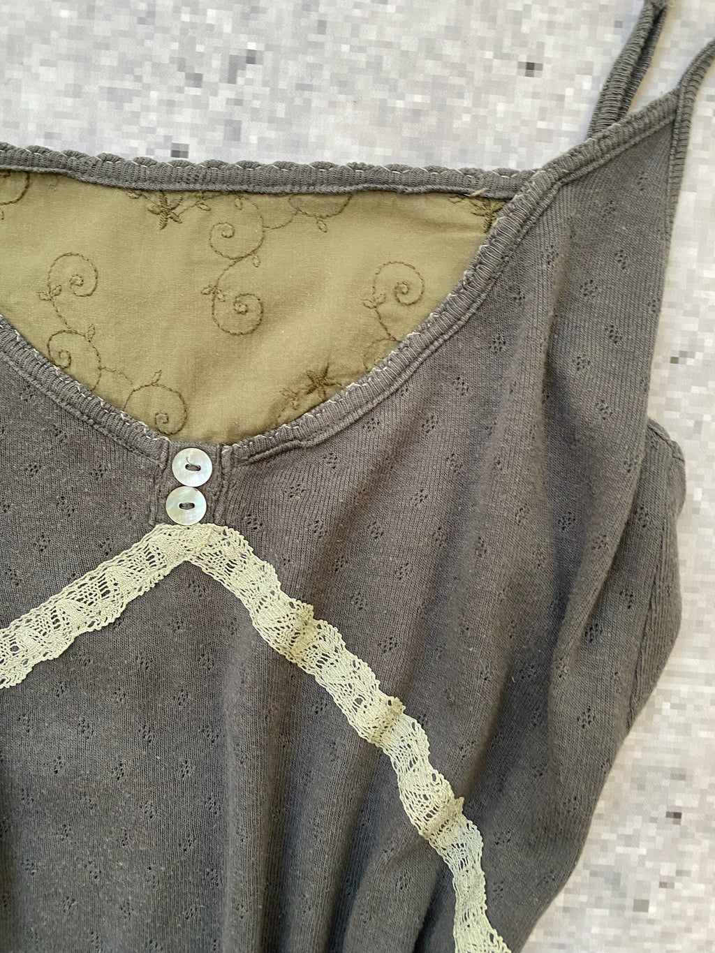 Green Fairycore cami top