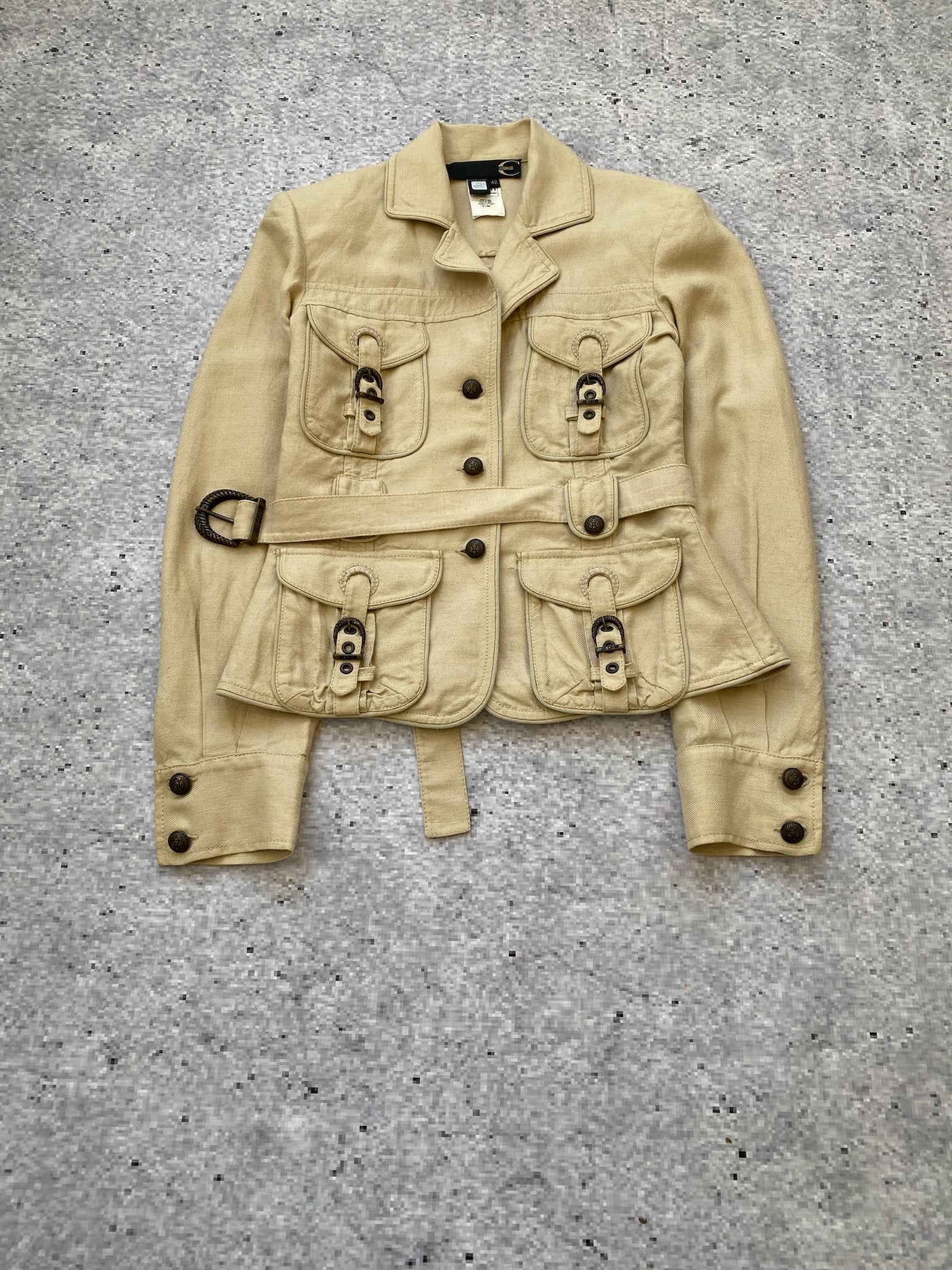 Just Cavalli Denim Padded Jacket with a ton of pockets