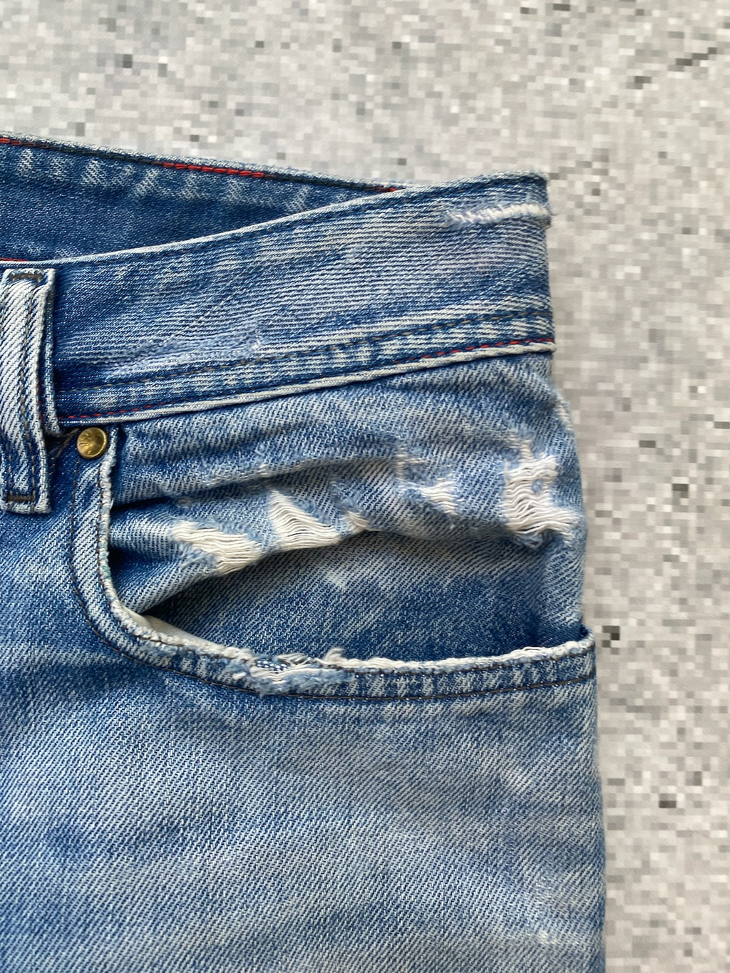 Diesel Straight Leg Distressed Jeans