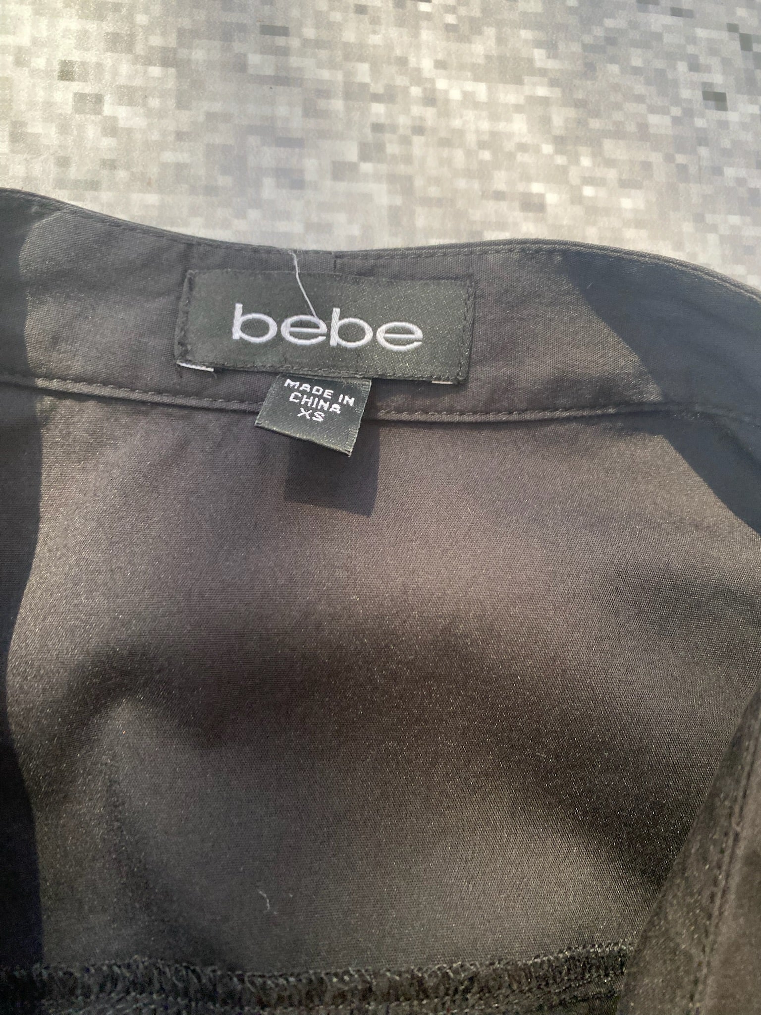 2000s Bebe Black Button-Up Shirt