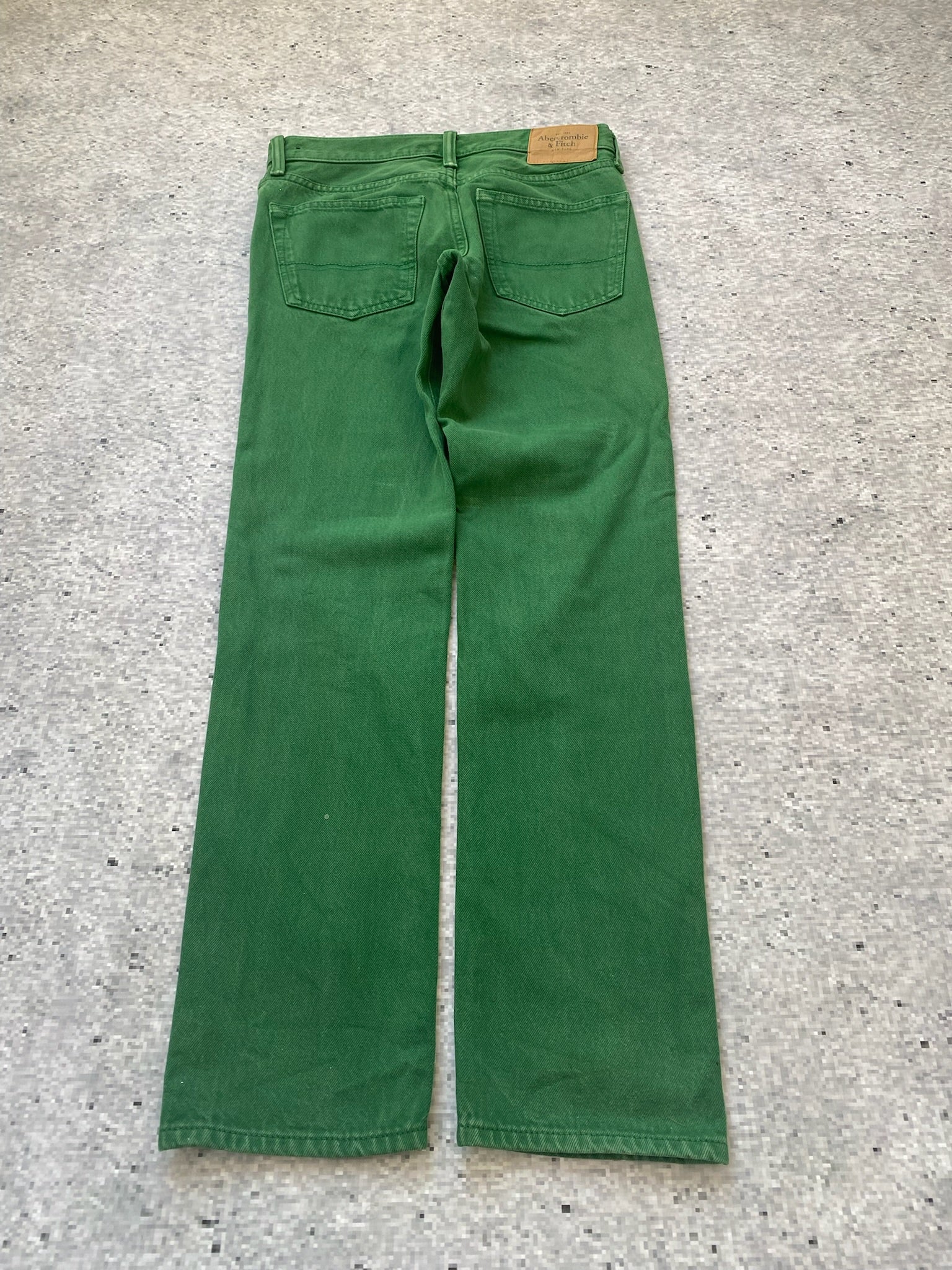twee A&F forest green skinny jeans