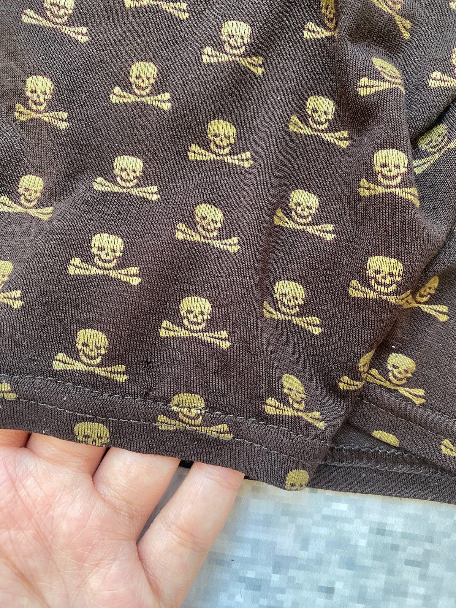 Fishbone Brown Grunge Skull Tank Top Fishbone