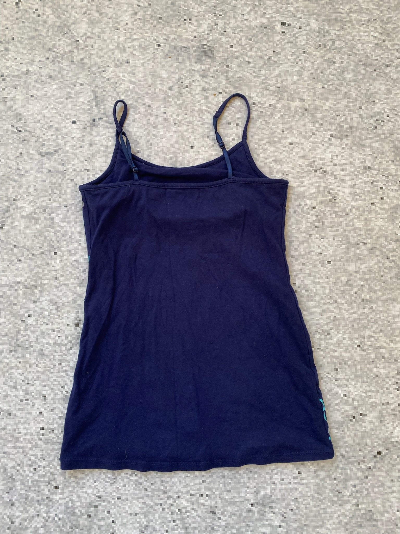 Sequined "Justice" Purple Cami Top
