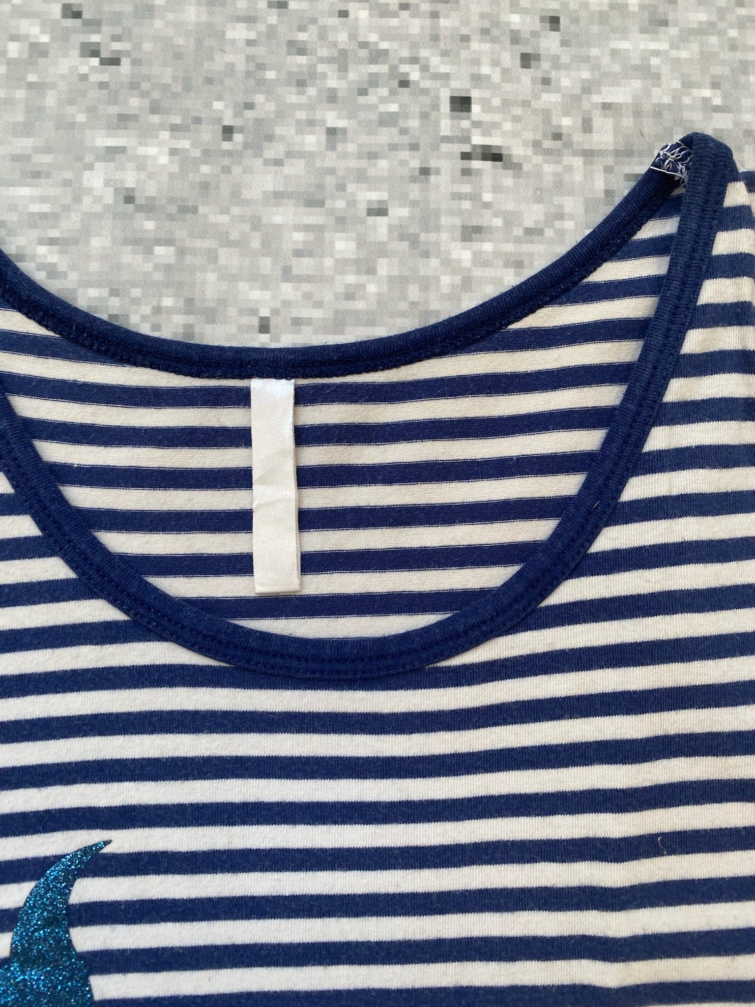 Sailor Gilttery Print Striped Dress Other