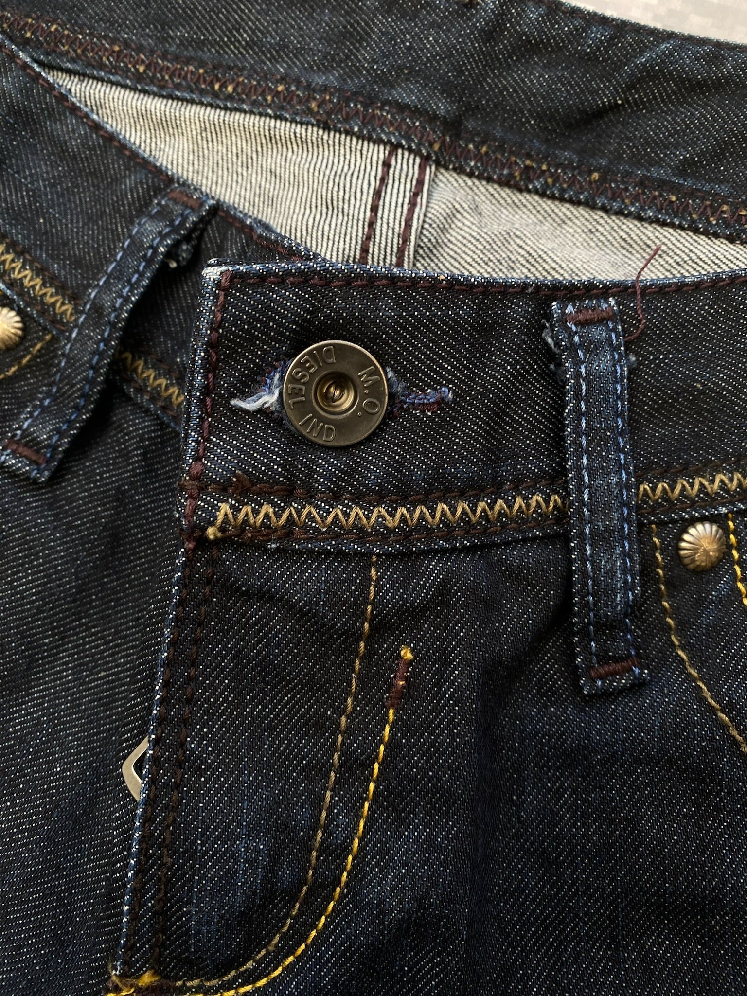 Ultra low waisted 2000s dark navy "lowky" Diesel Jeans