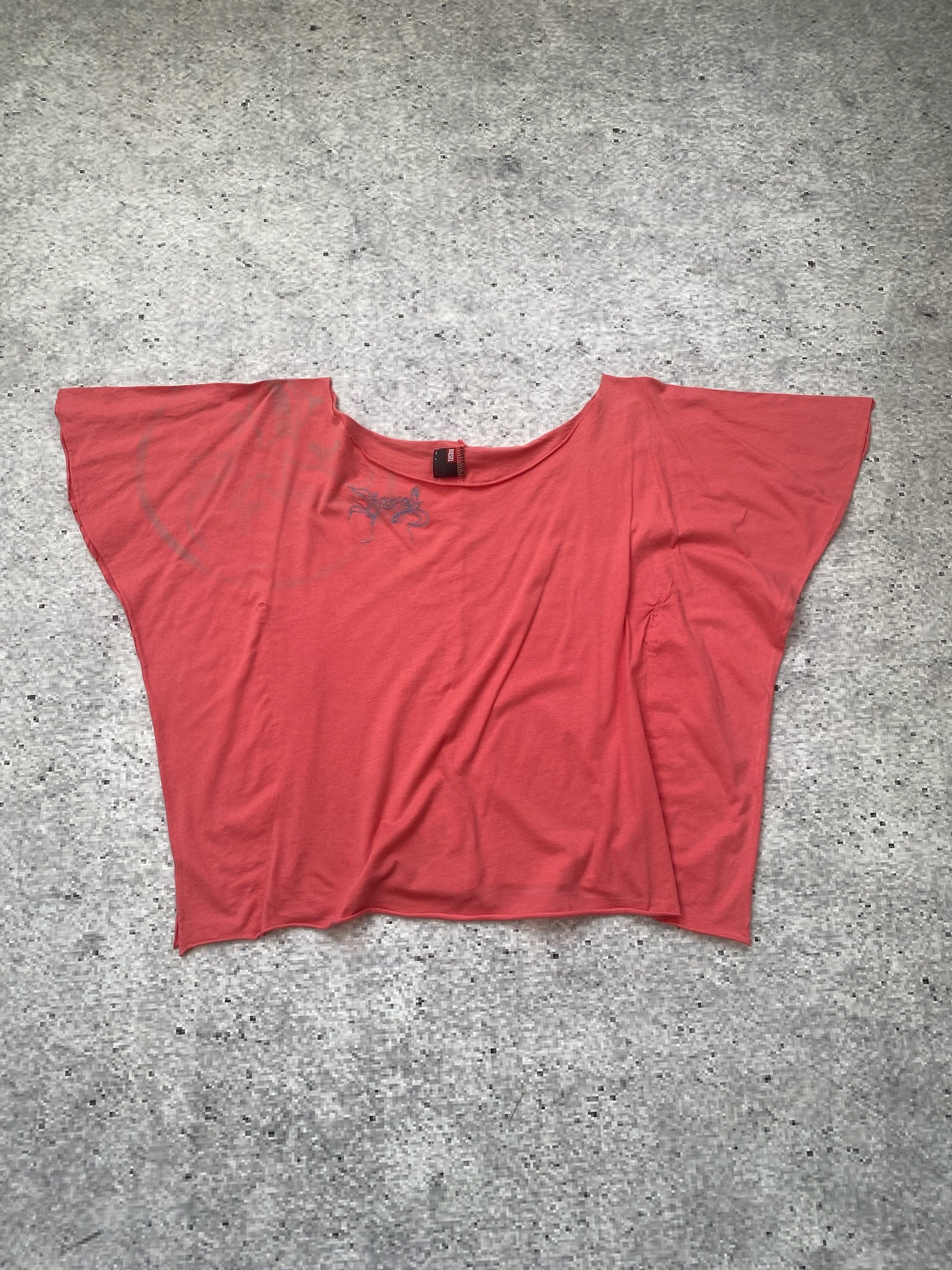 Pink Off Shoulder Draped 2010s Diesel Top