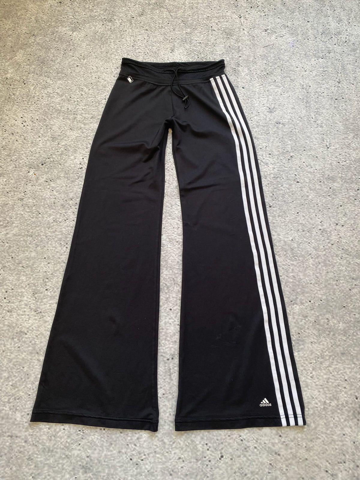 Adidas Blockcore Bootcut Flared 3 Stripe Asymmetrical Track Pants 00s