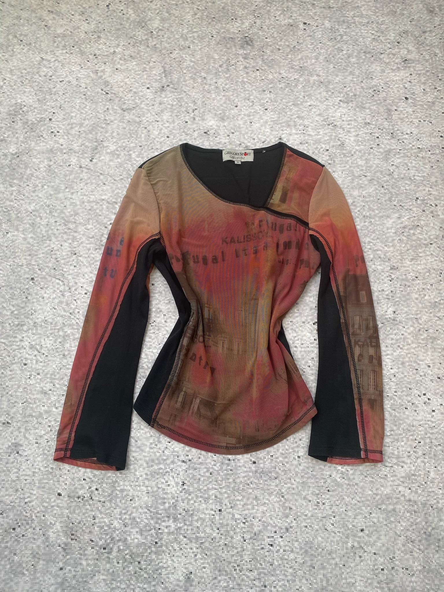 90s-20s Cop Copine-inspired avantgarde longsleeve