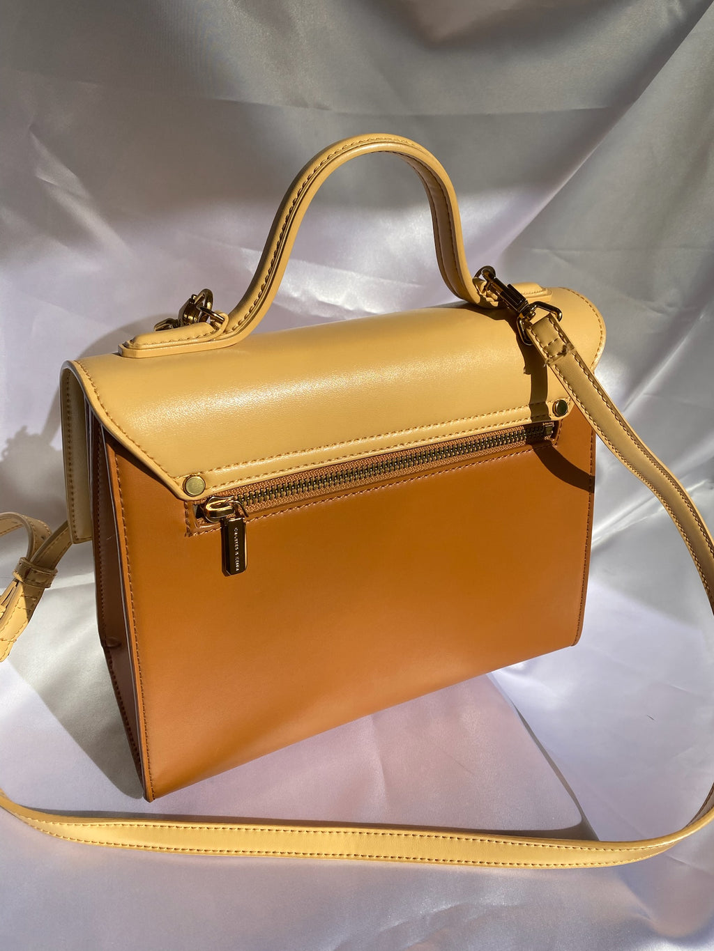 Charles & Keith Brown and Beige Bag