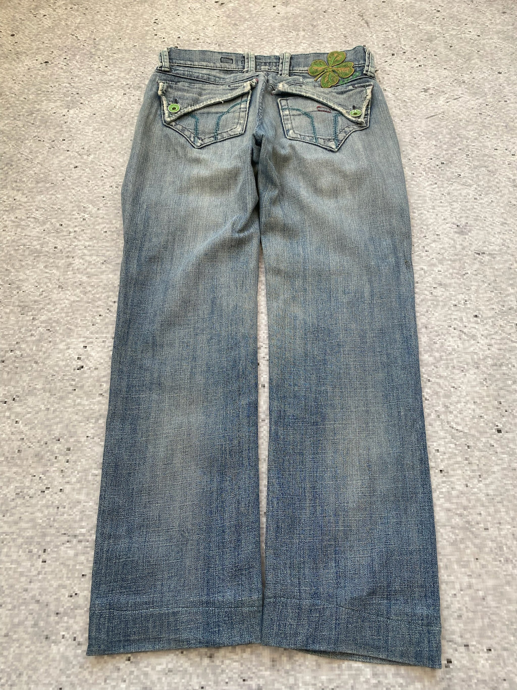 Miss Sixty low waist straight jeans green clover leaf