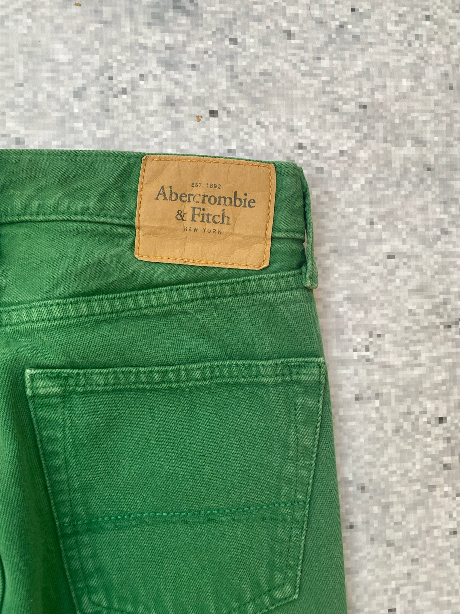 twee A&F forest green skinny jeans