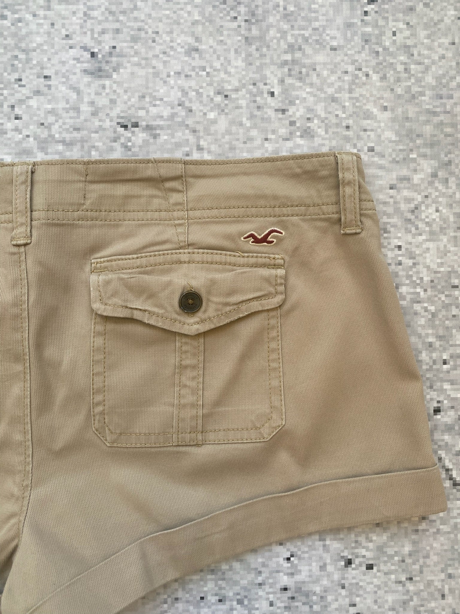 2000s Hollister Beige Low Waisted Microshorts
