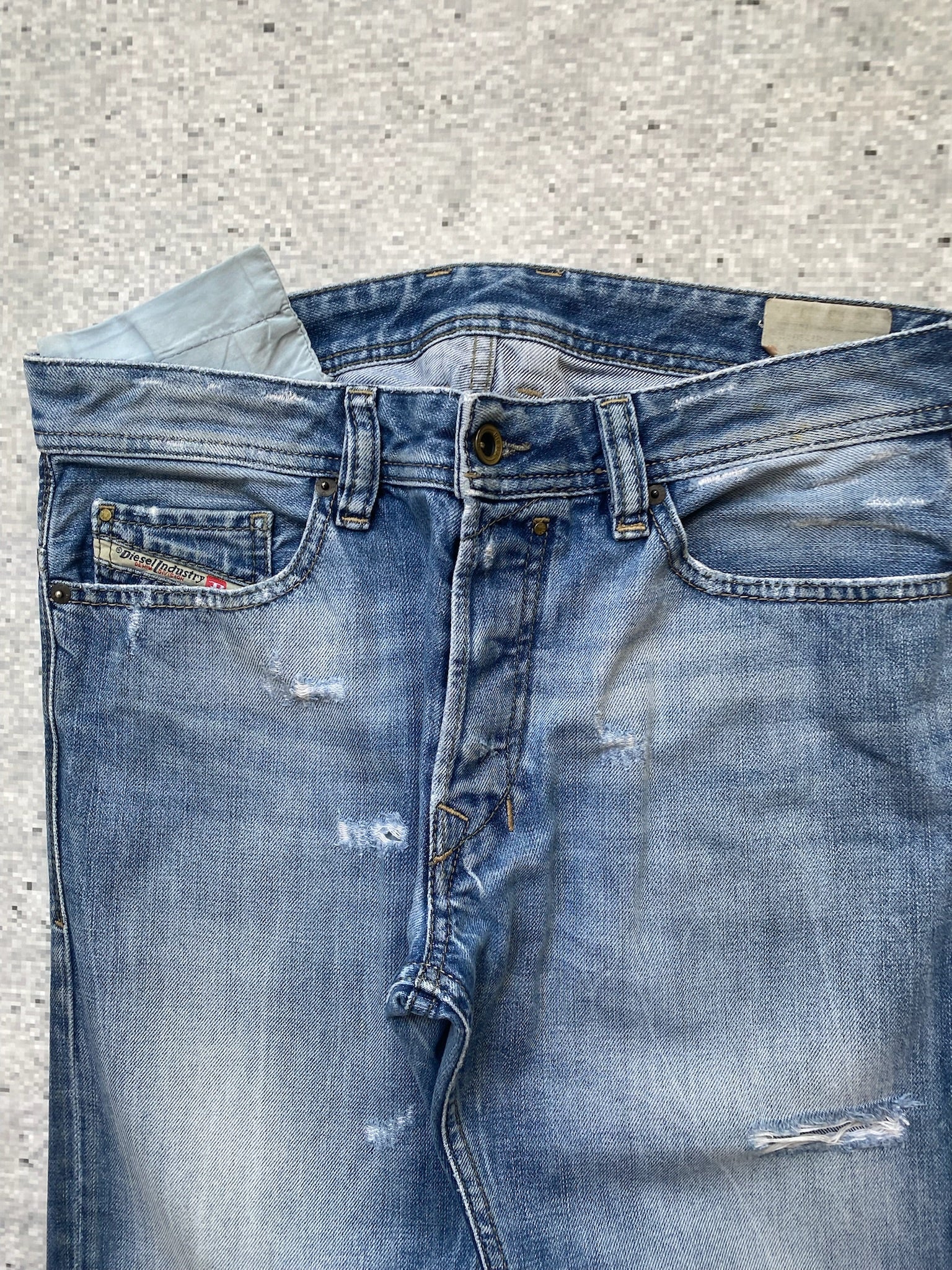 Diesel "Safado"  Distressed Straight Leg Men Jeans