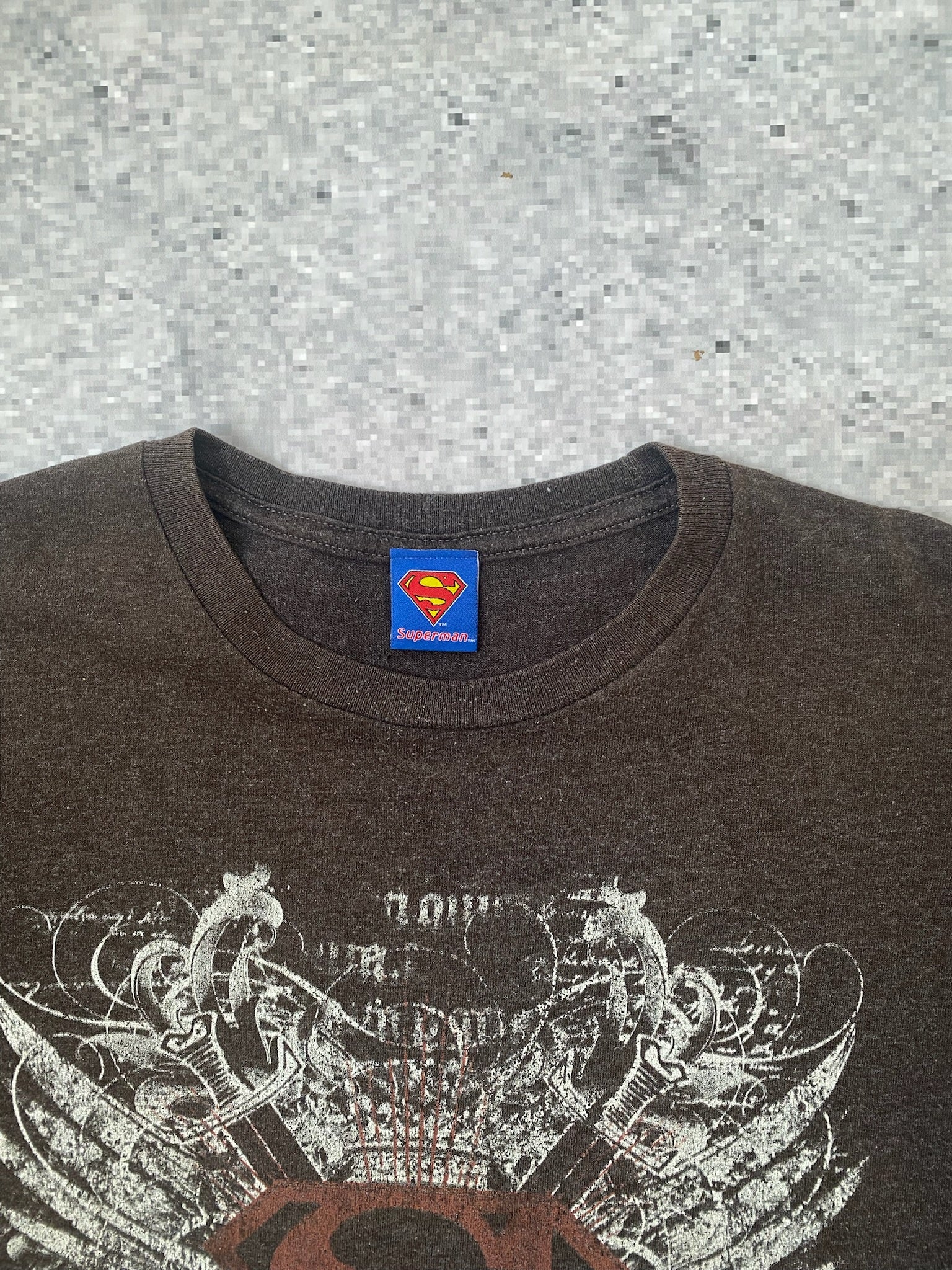 2000s Tribal Superman Brown Tee