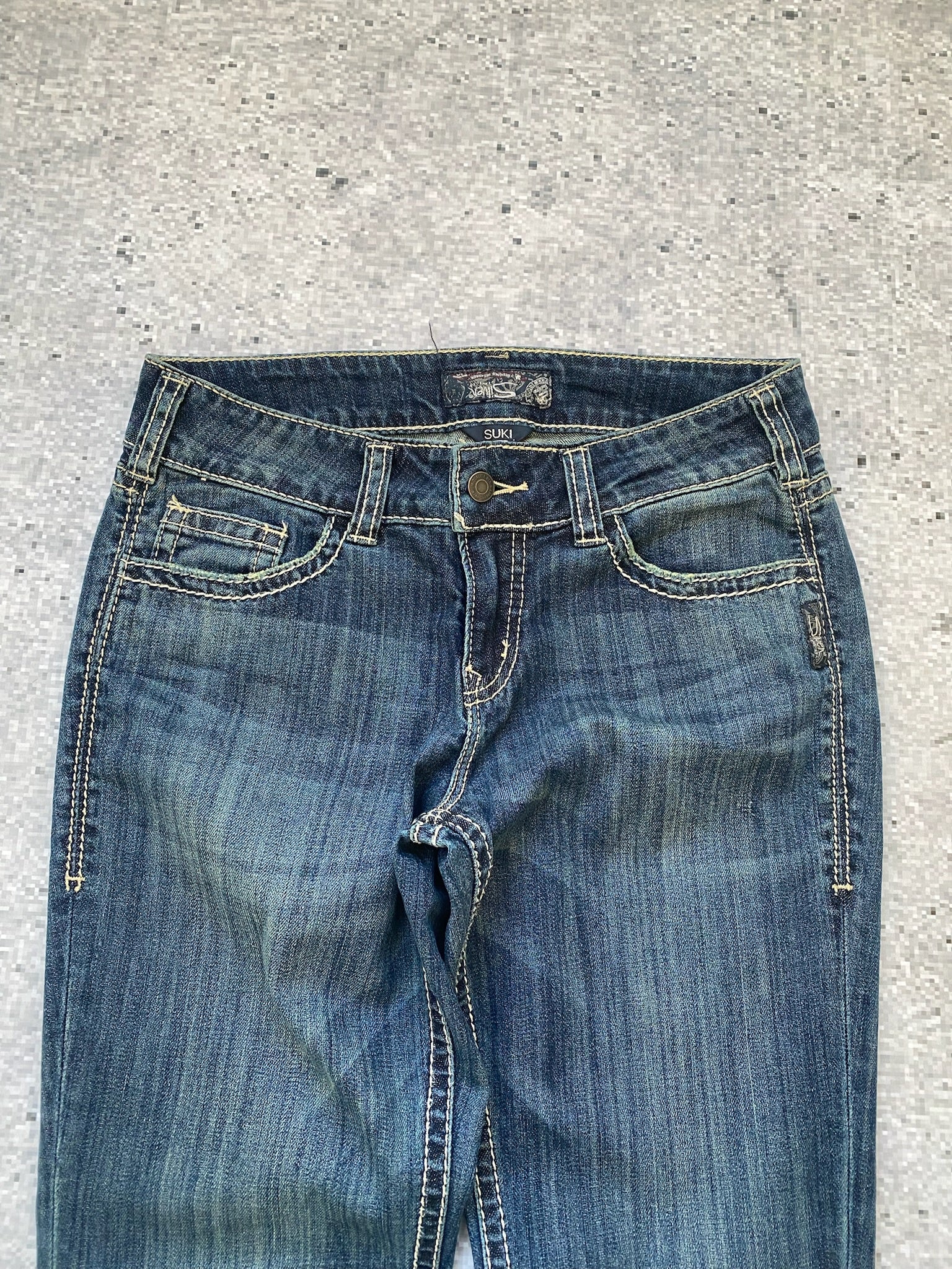 Low Rise 2000s Suki Slim Silver Woman Jeans