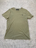 soft A&F basic military green men tee