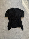 2000s Bebe Black Button-Up Shirt