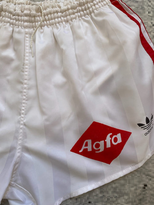 1980s 1990s "Made in West Germany" Adidas Vintage Striped Soccer Shorts