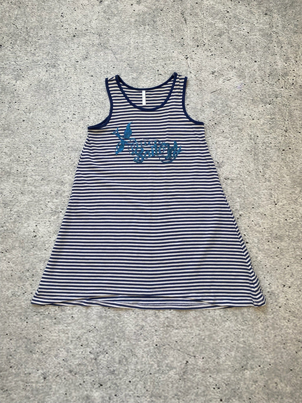 Sailor Gilttery Print Striped Dress Other