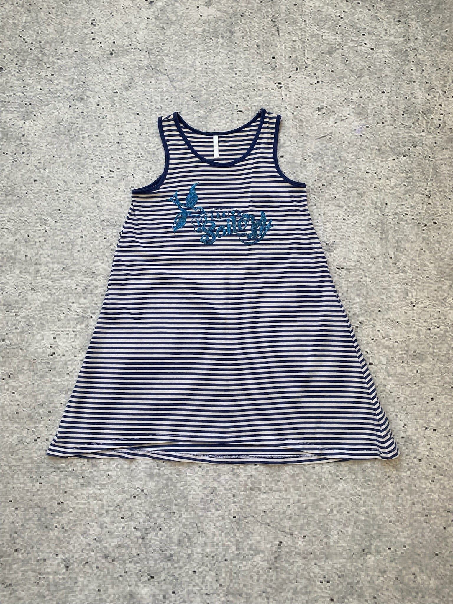 Sailor Gilttery Print Striped Dress Other