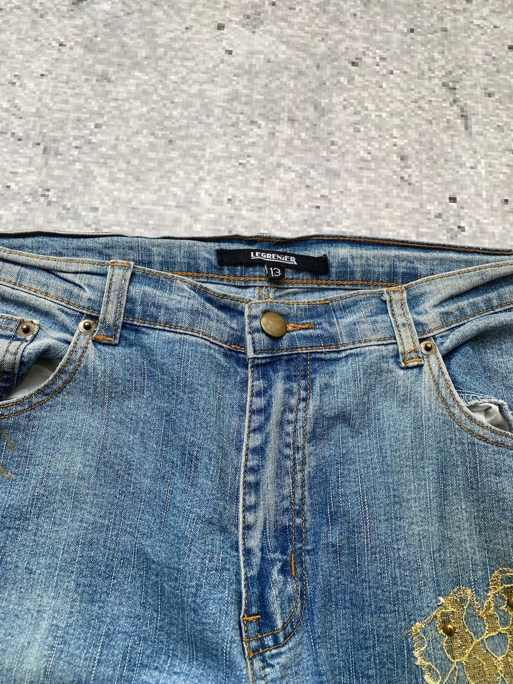 Tuscan style y2k low waisted bootcut jeans