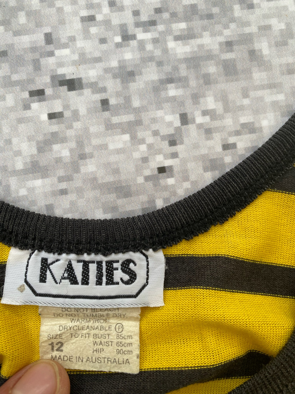 vintage stripped yellow eurosummer tank top