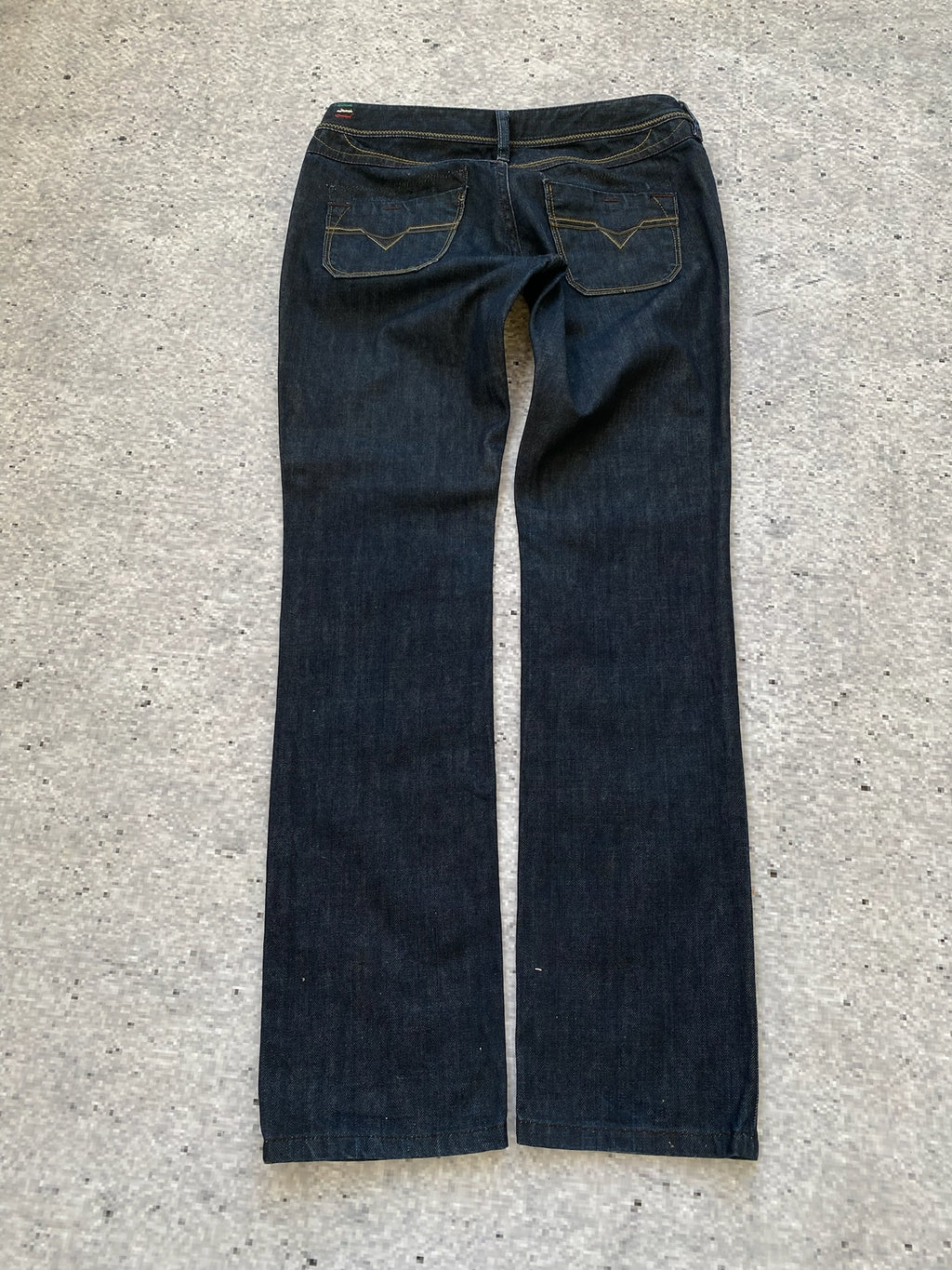 Ultra low waisted 2000s dark navy "lowky" Diesel Jeans