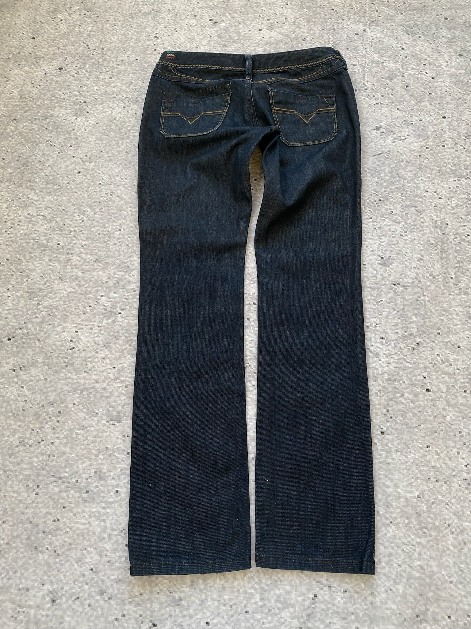 Ultra low waisted 2000s dark navy "lowky" Diesel Jeans