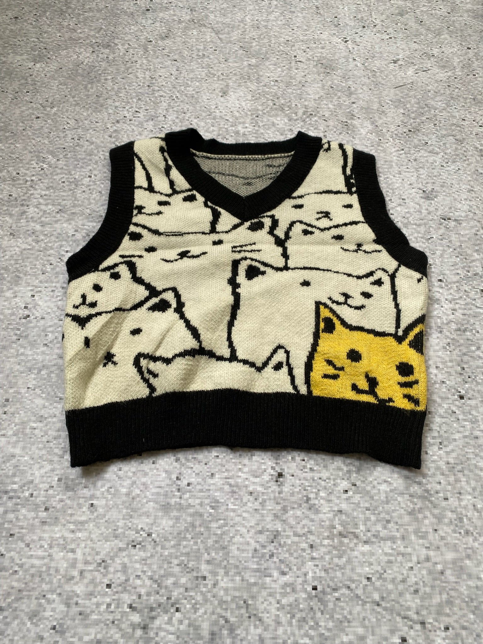 Cider Cat Sweater Vest