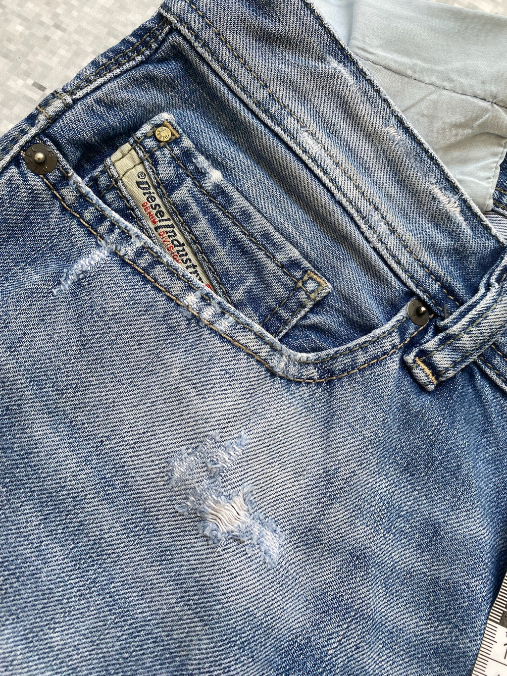 Diesel "Safado"  Distressed Straight Leg Men Jeans