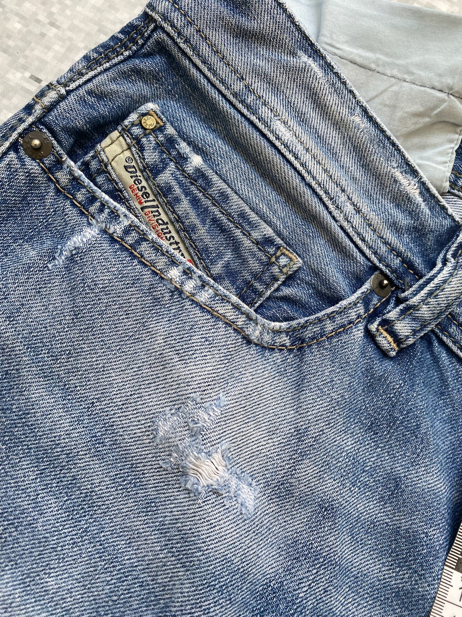 Diesel "Safado"  Distressed Straight Leg Men Jeans