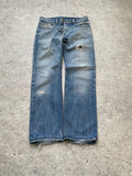 Diesel Straight Leg Distressed Jeans